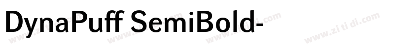 DynaPuff SemiBold字体转换